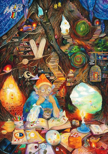 Das Gemälde Book of Life von Marie Brožová