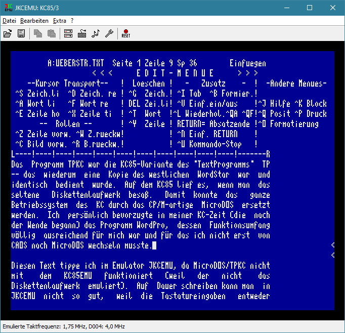 Screenshot von TPKC